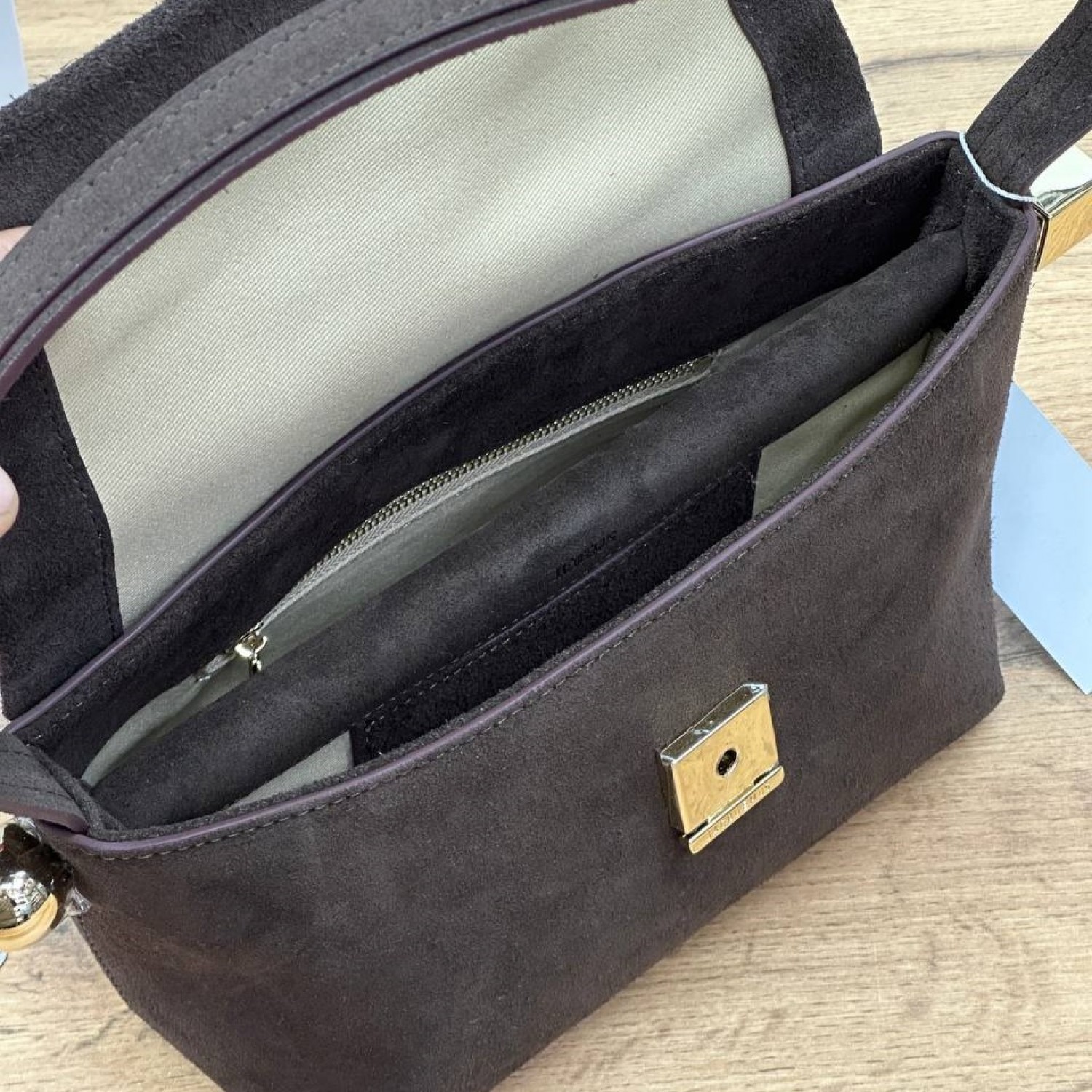 Сумка замшевая Jacquemus Le Rond Carre