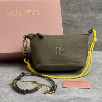 Сумка-мини из габардина Miu Miu 
