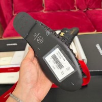 Шлепанцы Chanel  кожаные с открытой пяткой