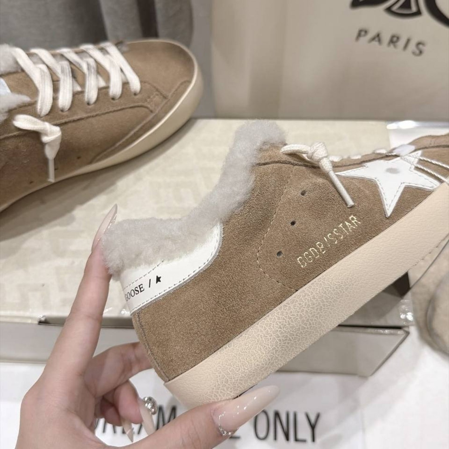 Кеды Golden Goose с мехом зимние