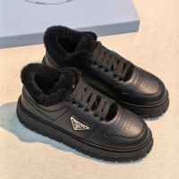 Кроссовки Prada Downtown Bold с мехом