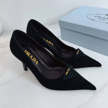 Туфли-лодочки Prada с культовой пряжкой PREMIUM качества