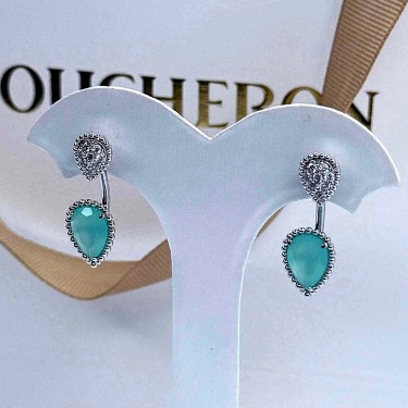 Серьги пуссеты Boucheron Serpent Bohème