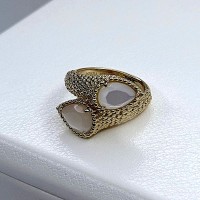 Кольцо Boucheron Toi et Moi Serpent Bohème с мотивом S
