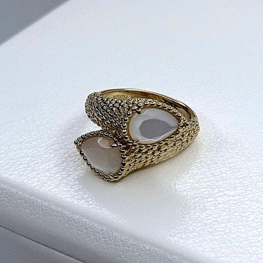 Кольцо Boucheron Toi et Moi Serpent Bohème с мотивом S