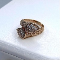 Кольцо Boucheron Toi et Moi Serpent Bohème с мотивом S