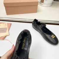 Балетки Miu Miu  Ruches nappa leather