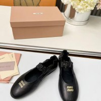 Балетки Miu Miu  Ruches nappa leather