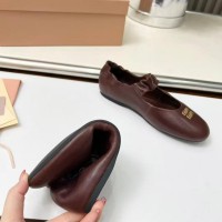 Балетки Miu Miu  Ruches nappa leather