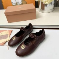 Балетки Miu Miu  Ruches nappa leather
