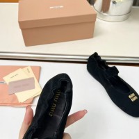 Балетки Miu Miu  Ruches nappa leather
