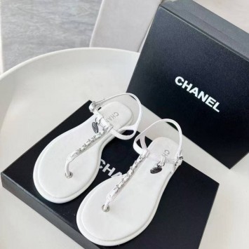 Сандалии Chanel кожаные
