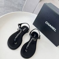 Сандалии Chanel кожаные