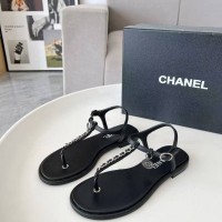 Сандалии Chanel кожаные