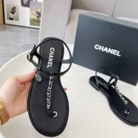 Сандалии Chanel кожаные