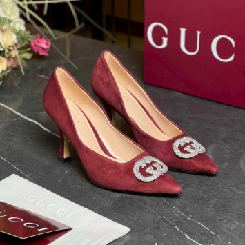 Туфли  Gucci crystal Interlocking G