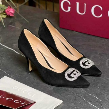 Туфли  Gucci crystal Interlocking G