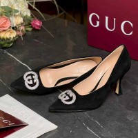 Туфли  Gucci crystal Interlocking G