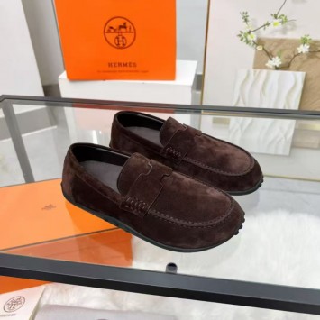 Лоферы Hermes из замши