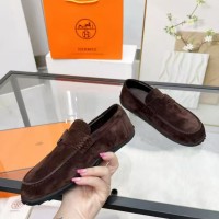 Лоферы Hermes из замши