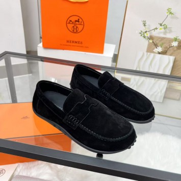 Лоферы Hermes из замши