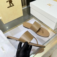 Шлепанцы The Row кожаные