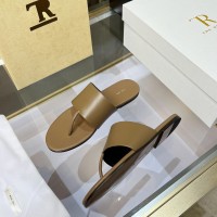 Шлепанцы The Row кожаные