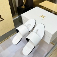 Шлепанцы The Row кожаные