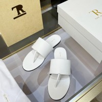 Шлепанцы The Row кожаные