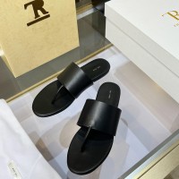 Шлепанцы The Row кожаные