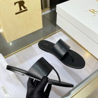 Шлепанцы The Row кожаные