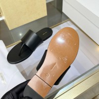 Шлепанцы The Row кожаные