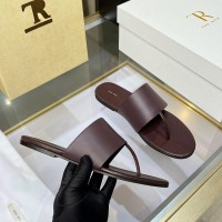 Шлепанцы The Row кожаные