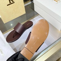 Шлепанцы The Row кожаные