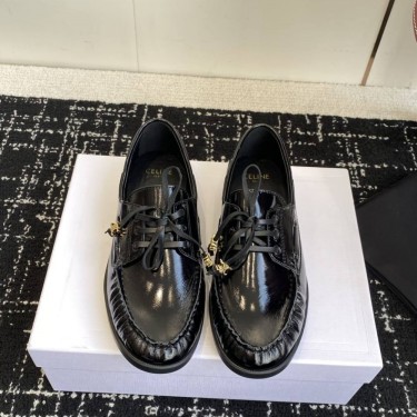 Лоферы CELINE LUCO из полированной кожи