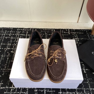 Лоферы CELINE LUCO из полированной кожи