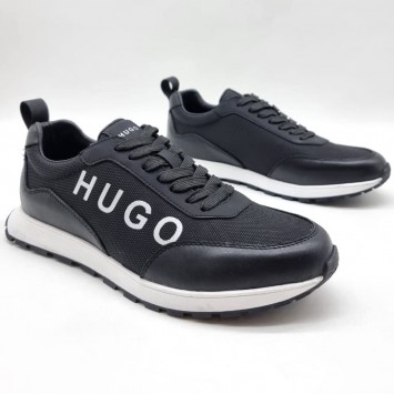 Комбинированные кроссовки Hugo с логотипом