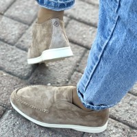 Замшевые ботинки Loro Piana Open Walk