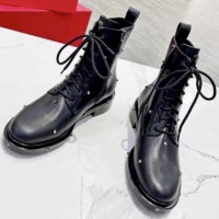 Кожаные ботинки Valentino с декором Rockstud