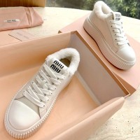 Зимние кроссовки Miu Miu из кожи PREMIUM качества