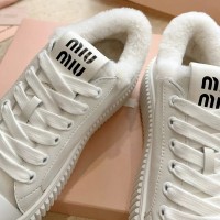 Зимние кроссовки Miu Miu из кожи PREMIUM качества