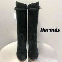 Замшевые сапоги Hermes Jumping с культовой пряжкой PREMIUM качества