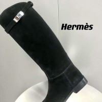 Замшевые сапоги Hermes Jumping с культовой пряжкой PREMIUM качества