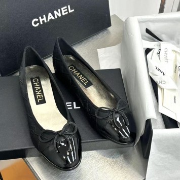Кожаные балетки Chanel PREMIUM качества