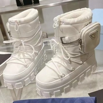 Зимние ботинки Prada со съемным футляром PREMIUM качества