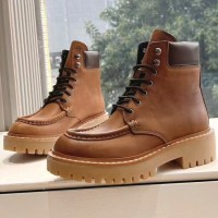 Кожаные ботинки Prada с логотипом PREMIUM качества