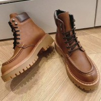 Кожаные ботинки Prada с логотипом PREMIUM качества