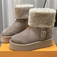 Зимние ботинки Louis Vuitton Aspen с пушистым воротником