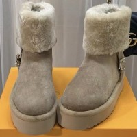 Зимние ботинки Louis Vuitton Aspen с пушистым воротником