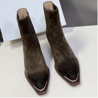 Замшевые казаки Celine с эластичными вставками PREMIUM качества